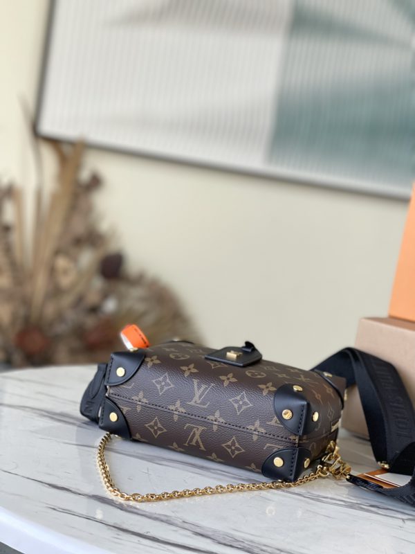 Louis Vuitton Monogram Petite Malle Souple In Black With Shoulder Strap - Image 5