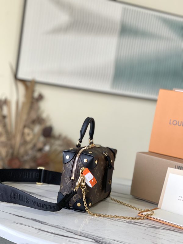 Louis Vuitton Monogram Petite Malle Souple In Black With Shoulder Strap - Image 2