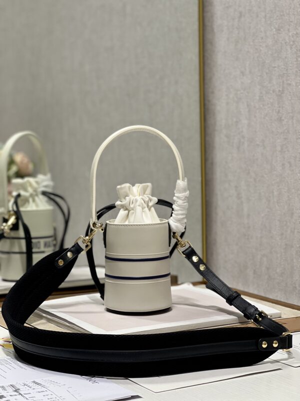 Dior Christian Paris Mini Bucket Bag - White - Image 5