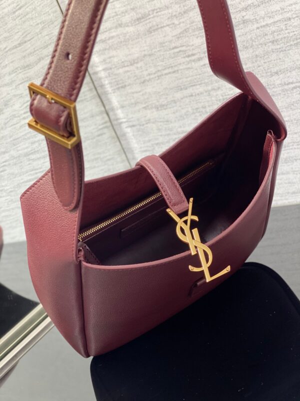 YSL Autumn And Winter Simple Handbag - Maroon - Image 2