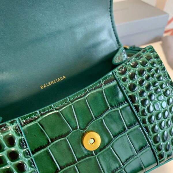 Balenciaga Crocodile XSmall Hourglass Bag - Green - Image 2