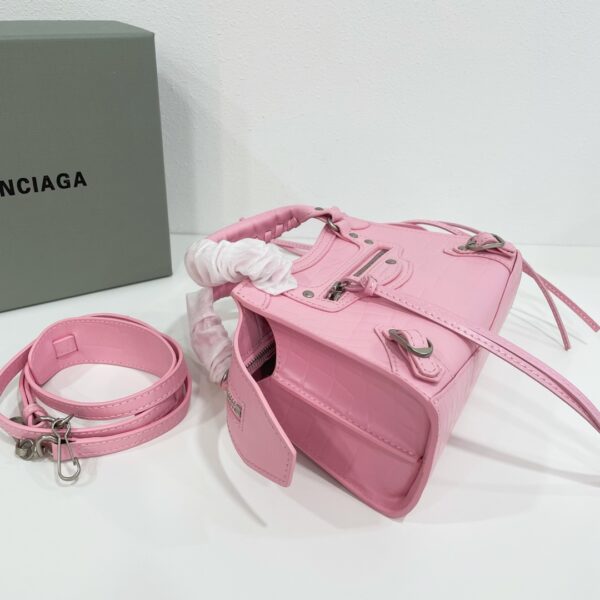 Balenciaga Neo Classic Mini Crocodile Handbag - Pink - Image 2