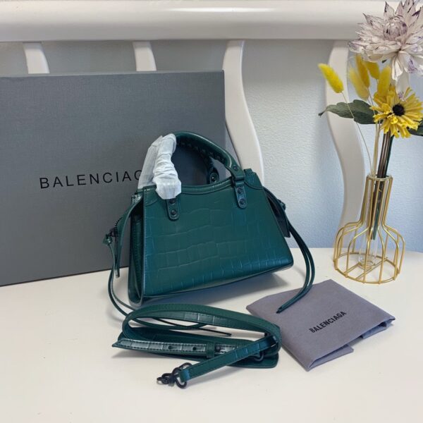 Balenciaga Neo Classic Mini Crocodile Handbag - Green - Image 5