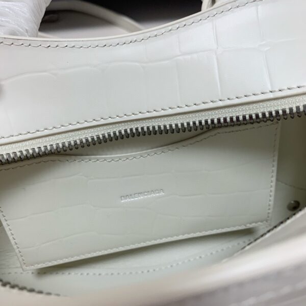 Balenciaga Neo Classic Mini Crocodile Handbag - White - Image 3