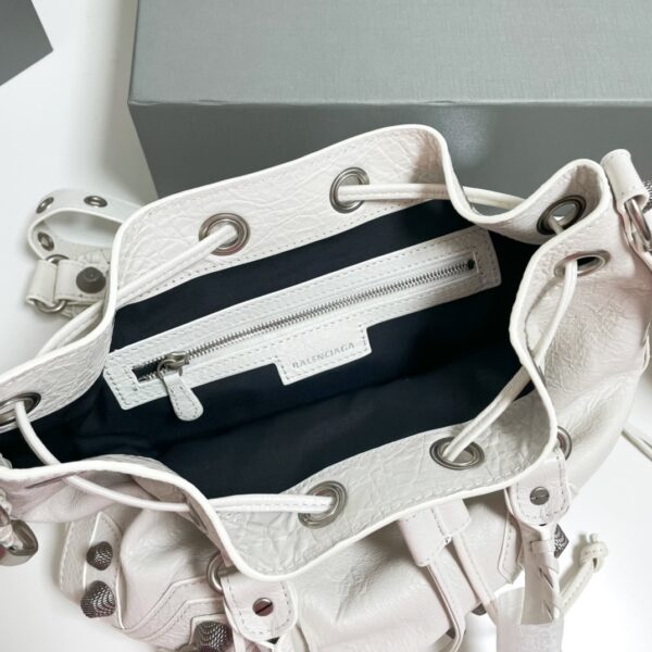 Balenciaga Le Cagole Large Bucket Bag - White - Image 2