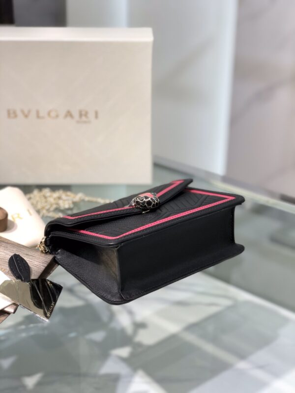 Bulgari Serpenti Forever Snake-Shaped Handbag - Black - Image 3