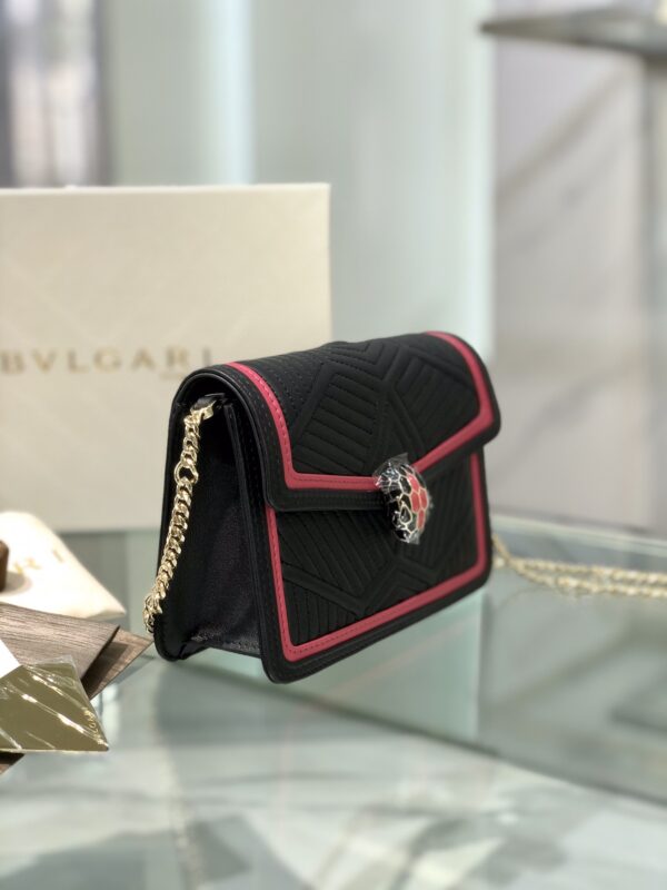 Bulgari Serpenti Forever Snake-Shaped Handbag - Black - Image 4