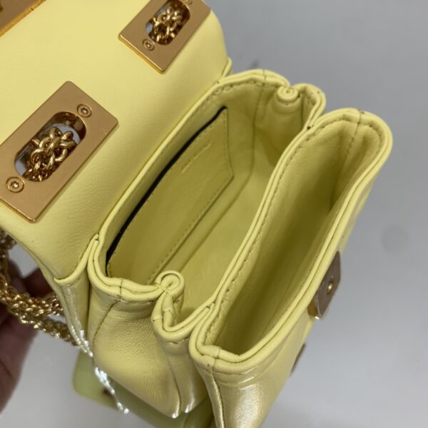 Valentino Garavani One Stud Soft Mini Chain Handbag - Yellow - Image 3